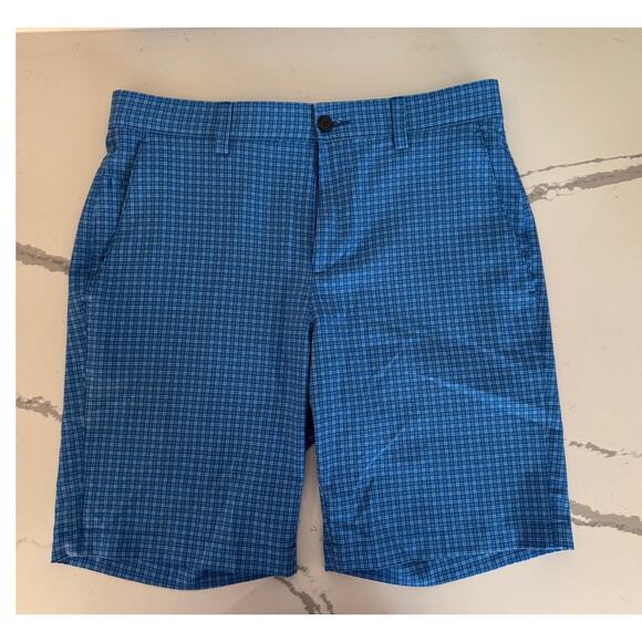 PGA Tour Golf Shorts Size‎ 30 Men's Blue Plaid - Picture 2 of 8
